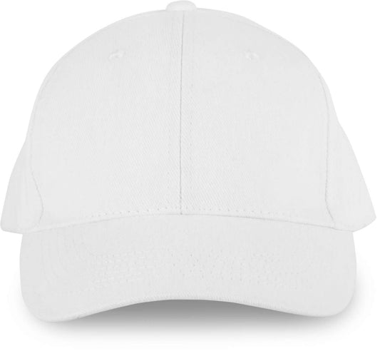 6 PANELS ORGANIC COTTON CAP - White - colorimageurl