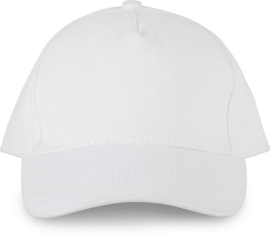 5 PANELS ORGANIC COTTON CAP - White - colorimageurl