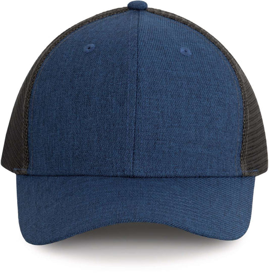 URBAN TRUCKER CAP - 6 PANELS - Light Navy Heather/Dark Grey - colorimageurl