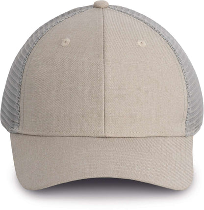 URBAN TRUCKER CAP - 6 PANELS - Sand Heather/Light Grey - colorimageurl