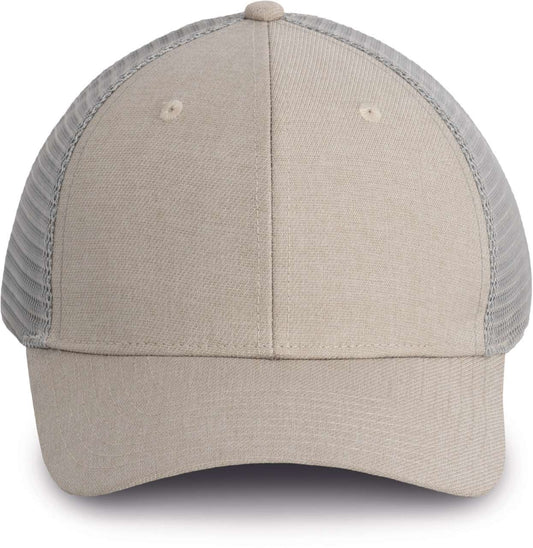 URBAN TRUCKER CAP - 6 PANELS - Sand Heather/Light Grey - colorimageurl