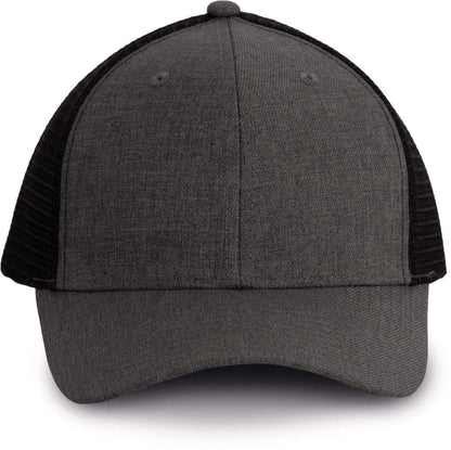 URBAN TRUCKER CAP - 6 PANELS - Steel Grey Heather/Black - colorimageurl
