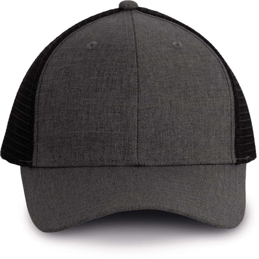 URBAN TRUCKER CAP - 6 PANELS - Steel Grey Heather/Black - colorimageurl