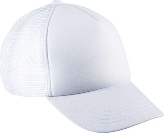 KIDS' TRUCKER MESH CAP - 5 PANELS - White - Main