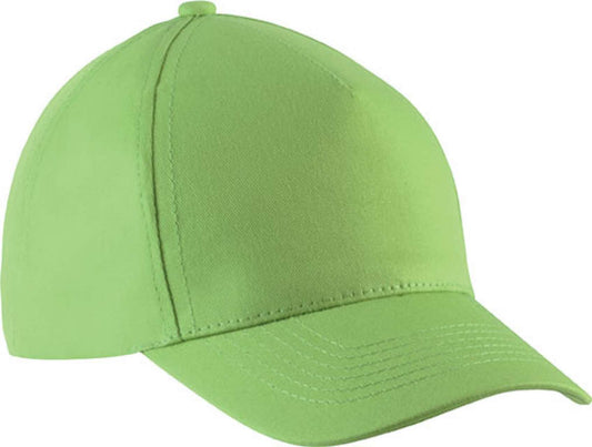 KIDS' COTTON CAP - 5 PANELS - Lime - Main