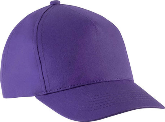 KIDS' COTTON CAP - 5 PANELS - Purple - Main