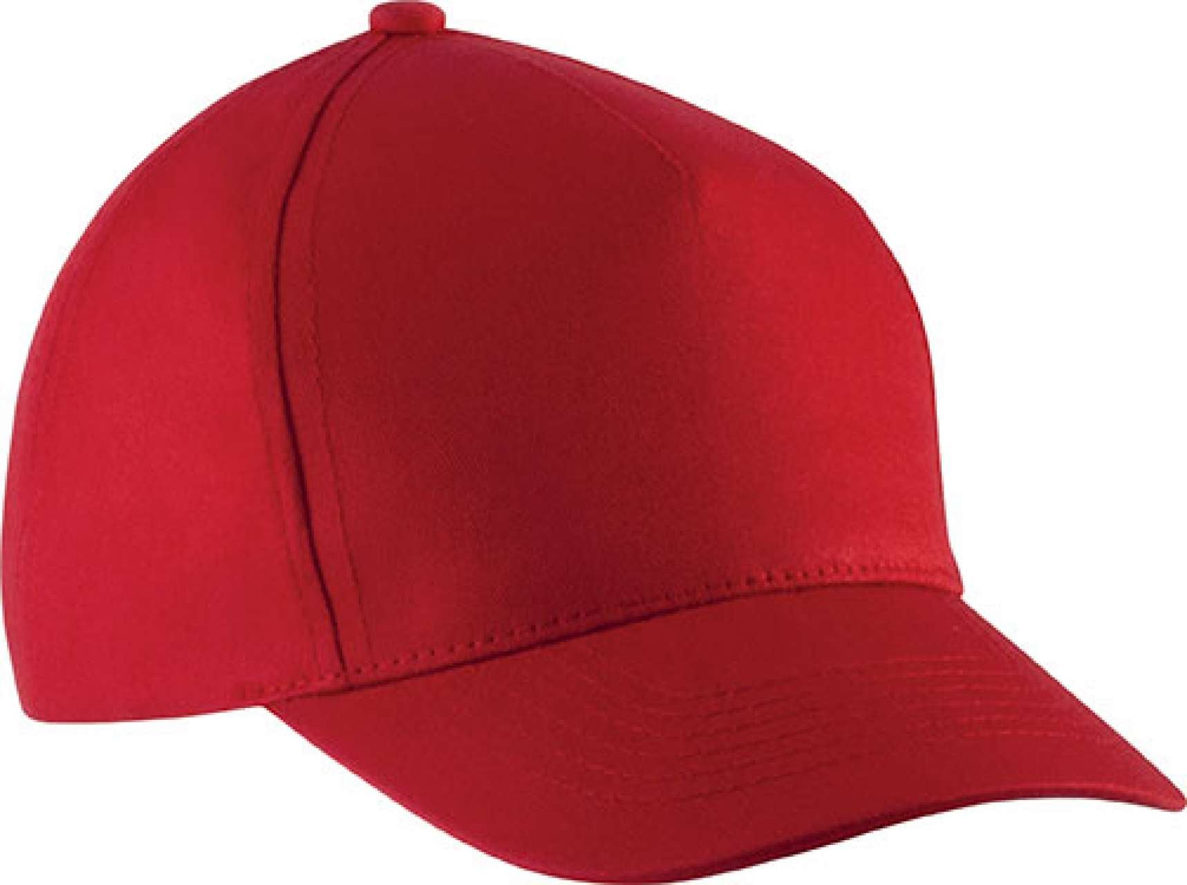 KIDS' COTTON CAP - 5 PANELS - Red - Main