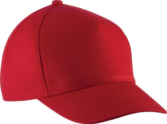 KIDS' COTTON CAP - 5 PANELS - Red - Main