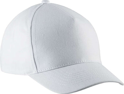 KIDS' COTTON CAP - 5 PANELS - White - Main