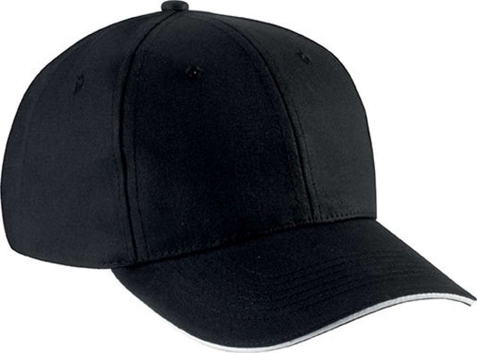 SANDWICH PEAK CAP - 6 PANELS - Black/White - Main