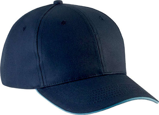 SANDWICH PEAK CAP - 6 PANELS - Navy/Sky Blue - Main