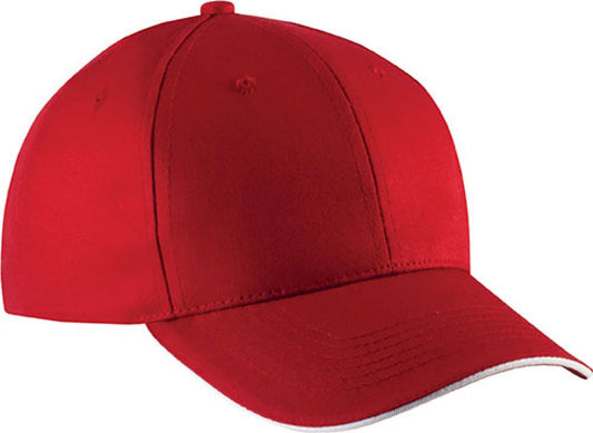 SANDWICH PEAK CAP - 6 PANELS - Red/White - Main