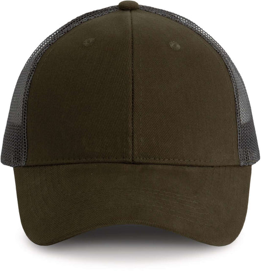 TRUCKER CAP - 6 PANELS - Forest Green/Light Grey - colorimageurl
