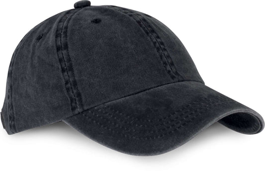 6 PANELS VINTAGE CAP - Black Washed - Main