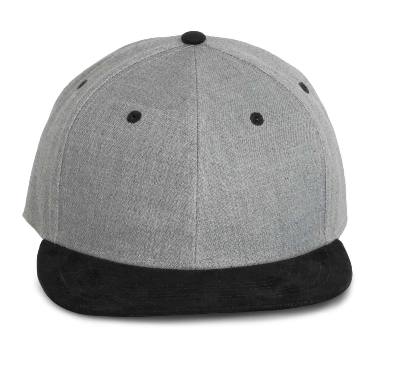 SNAPBACK CAP - 6 PANELS - Light Grey Heather/Black - colorimageurl