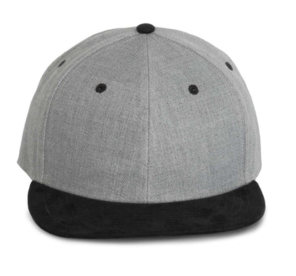 SNAPBACK CAP - 6 PANELS - Light Grey Heather/Black - colorimageurl