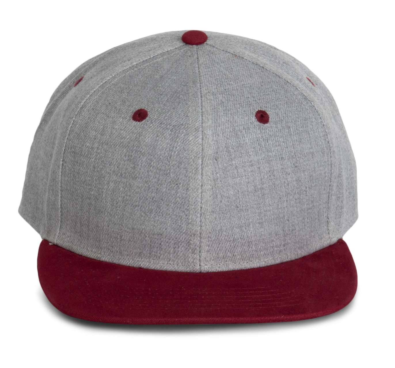 KP166 Light Grey Heather/Dark Chili Red