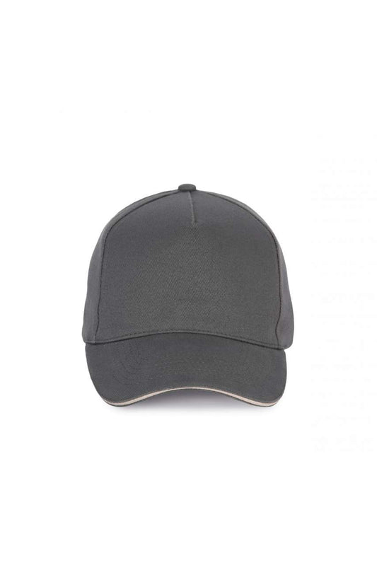 5 PANELS COTTON SANDWICH CAP - Slate Grey/Light Grey - colorimageurl