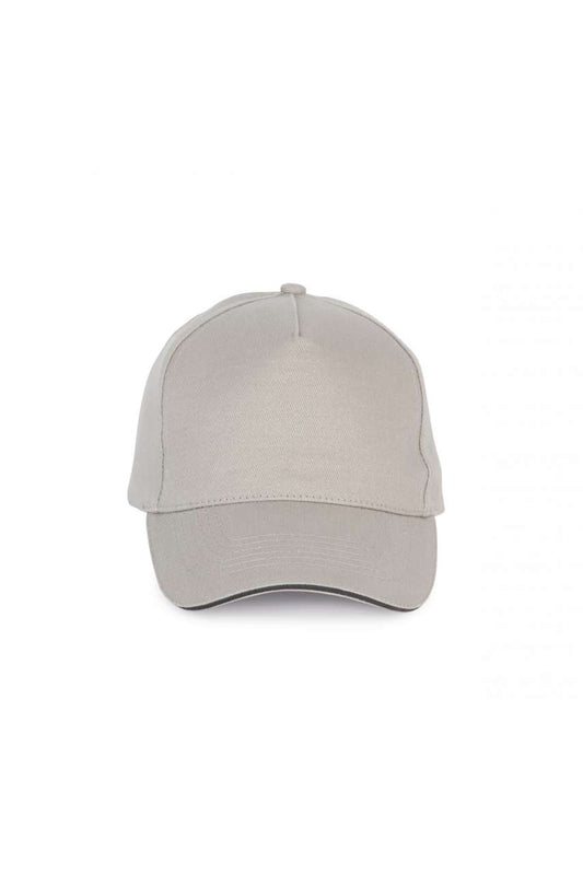 5 PANELS COTTON SANDWICH CAP - Light Grey/Dark Grey - colorimageurl