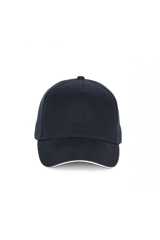 5 PANELS COTTON SANDWICH CAP - Navy/Yellow - colorimageurl