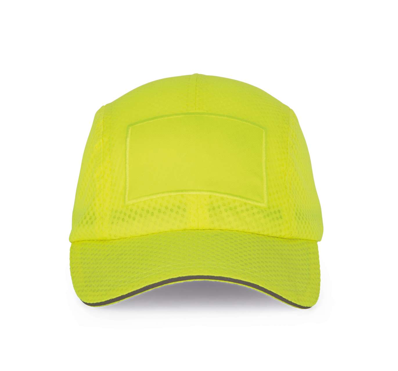 6-PANEL CAP WITH PATCH - Fluorescent Yellow - colorimageurl