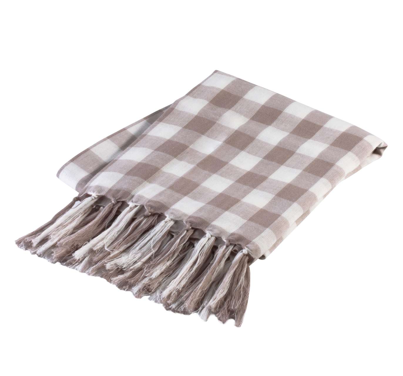 FRINGED SCARF - Natural/Beige - Main