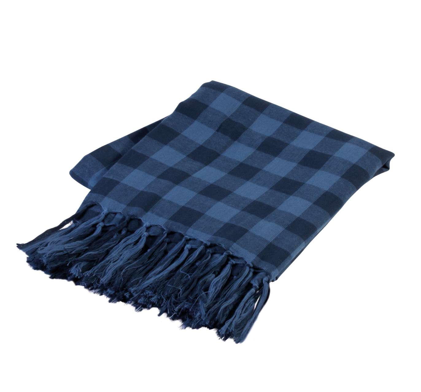 FRINGED SCARF - Navy/Warm Navy - Main