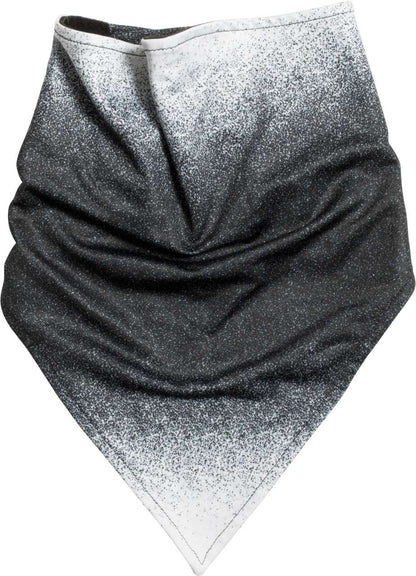 TRIANGULAR BANDANA WITH POLAR FLEECE LINING - Black/White - Model
