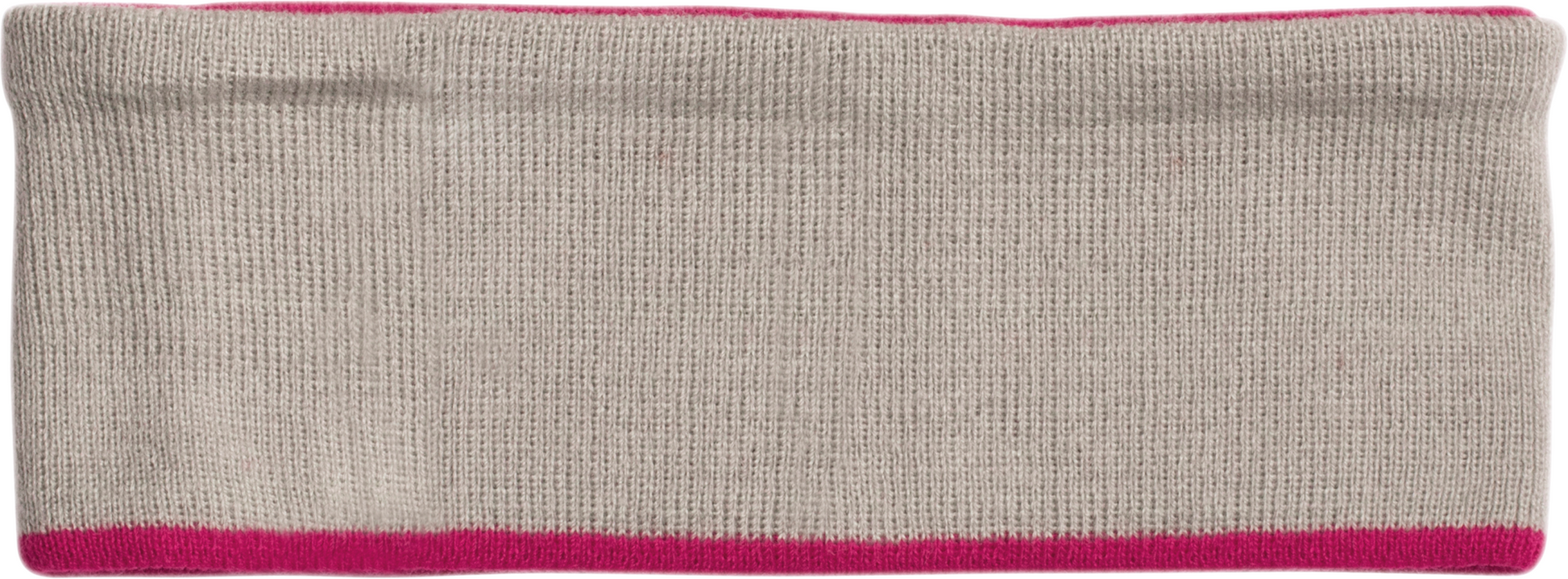 REVERSIBLE KNITTED HEADBAND - Fuchsia/Light Grey - Main