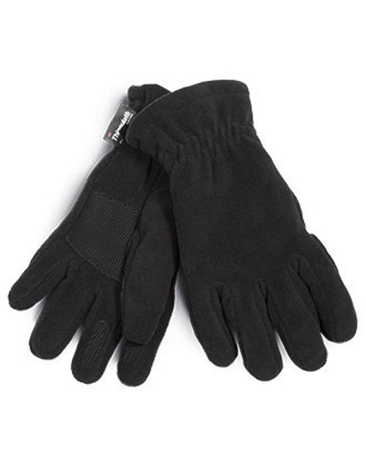 THINSULATE™ POLAR-FLEECE GLOVES - Black - Main
