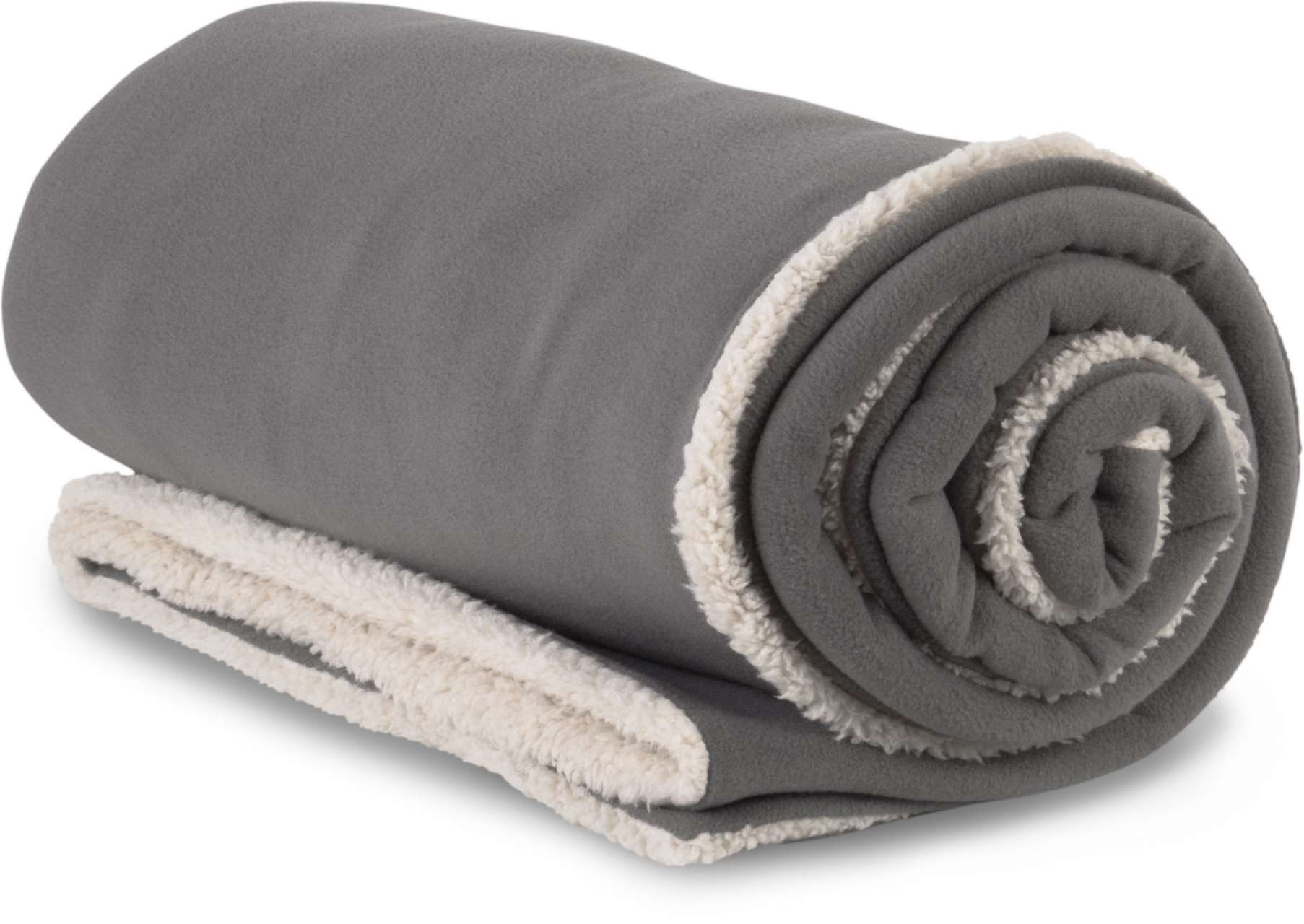SHERPA BLANKET - Storm Grey/Navy checked - colorimageurl