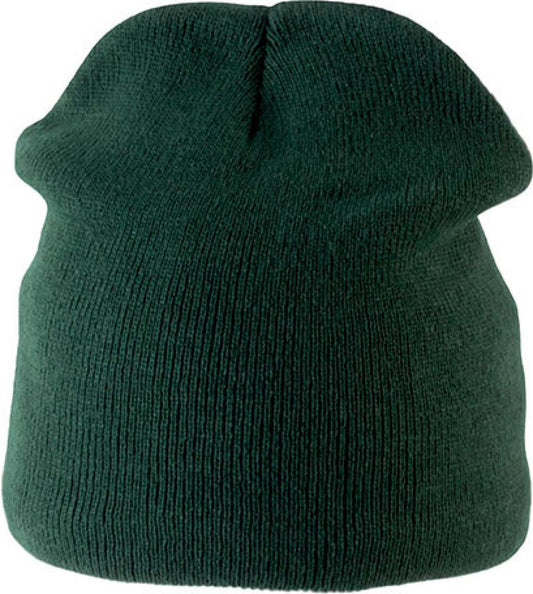 FLEECE LINED BEANIE - Forest Green - Main
