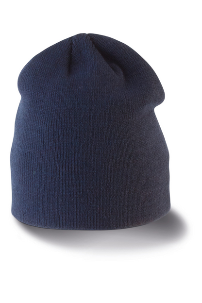 KNITTED KIDS' BEANIE - Black - Model
