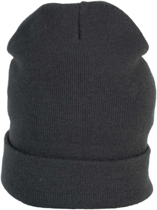 BEANIE WITH TURN-UP - Dark Grey - Main