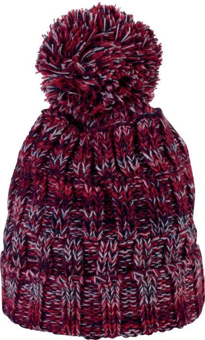 BOBBLE BEANIE - Red Twist - Main