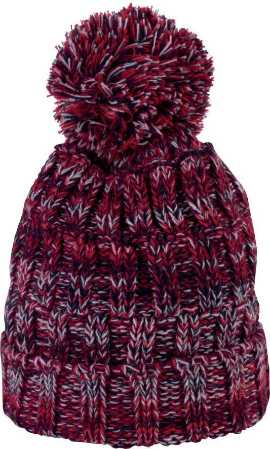 BOBBLE BEANIE - Red Twist - Main