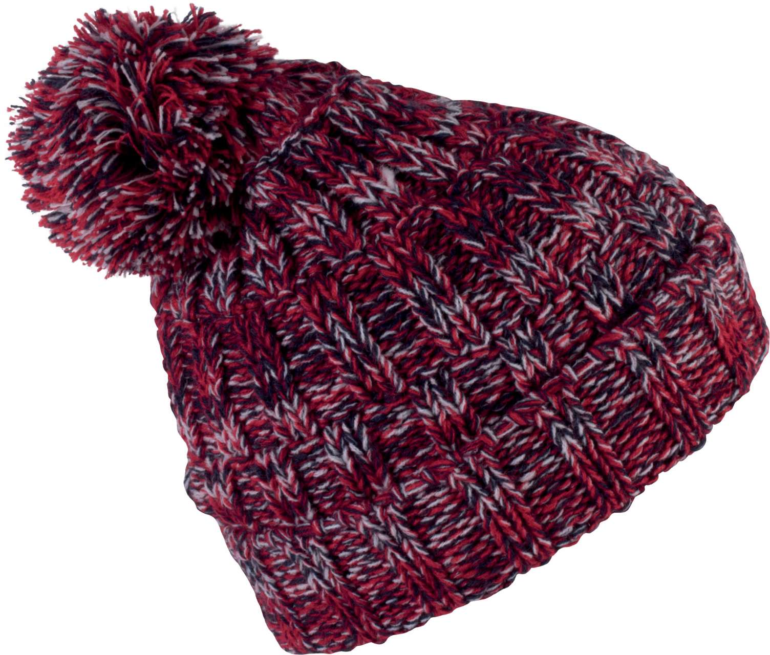 BOBBLE BEANIE - Red Twist - Additional