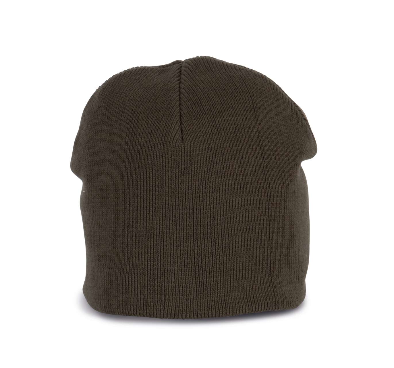 KNITTED ORGANIC COTTON BEANIE - Alloy Grey Heather - modelimageurl
