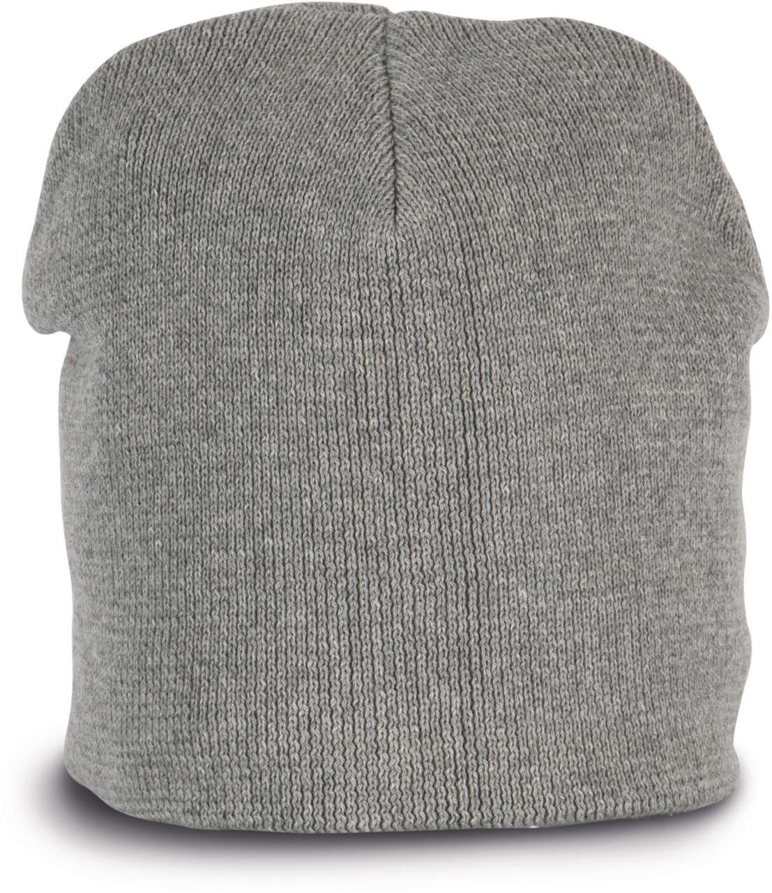 KNITTED ORGANIC COTTON BEANIE - Alloy Grey Heather - colorimageurl