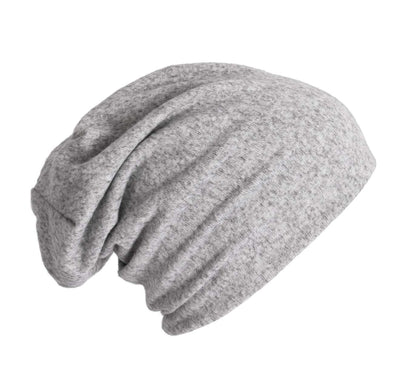 KNITTED BEANIE - Dark Grey/Senape Melange - Model
