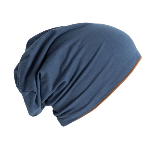BEANIE - Airforce Blue/Caramel Coffee - Main