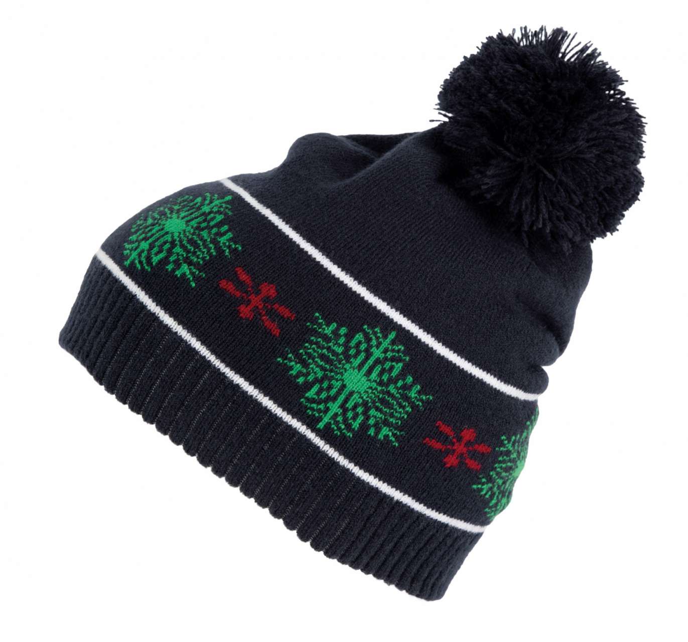 BEANIE WITH CHRISTMAS PATTERNS - Night Navy - colorimageurl