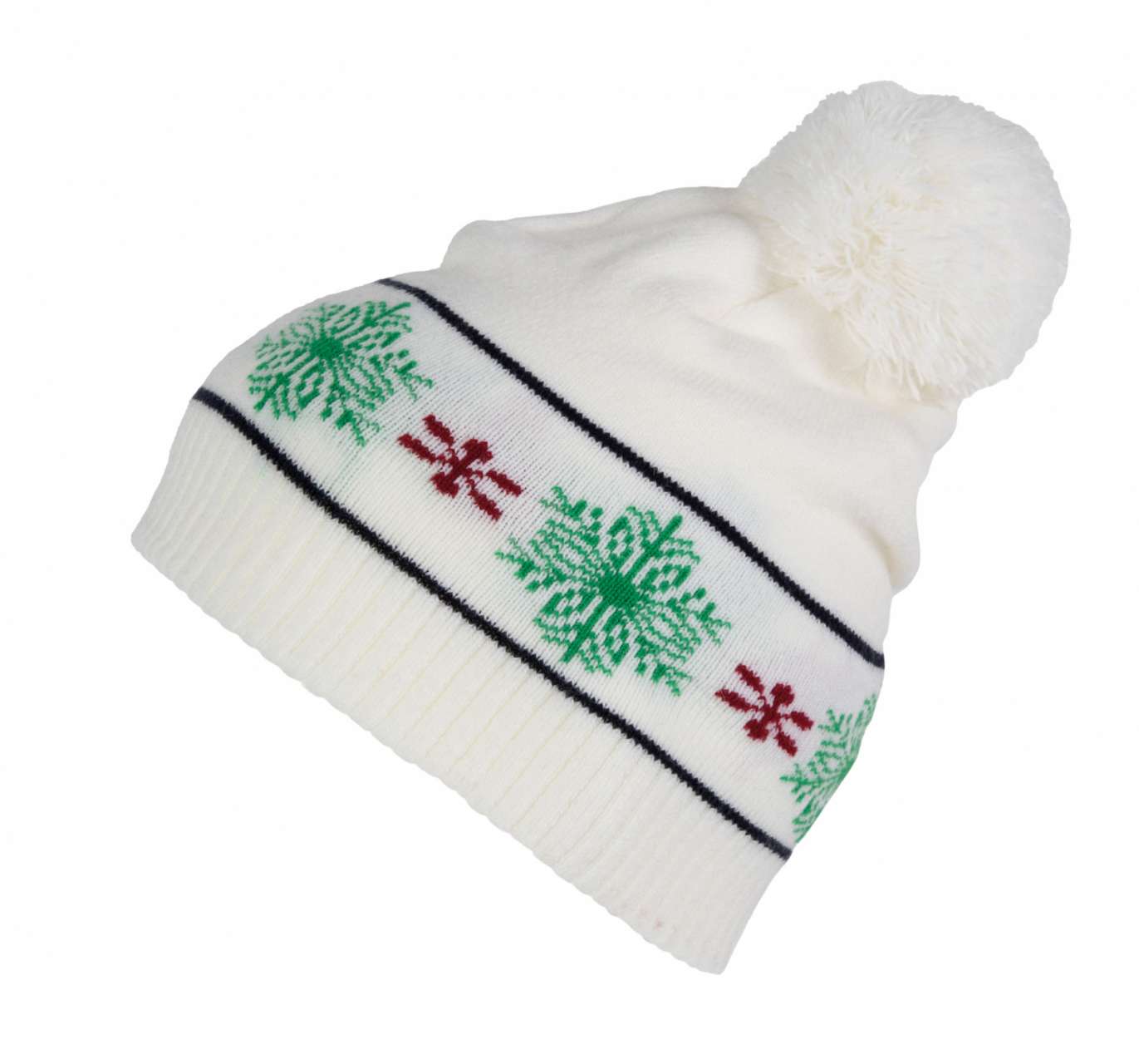 BEANIE WITH CHRISTMAS PATTERNS - Off White - colorimageurl