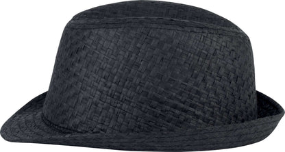 RETRO PANAMA - STYLE STRAW HAT - Black - Main