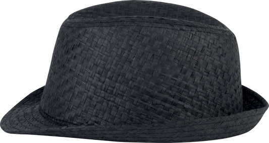 RETRO PANAMA - STYLE STRAW HAT - Black - Main