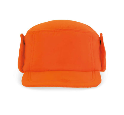 CAP WITH EARMUFFS - Fluorescent Orange - colorimageurl