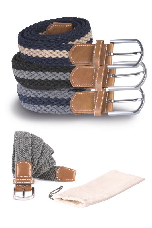 BRAIDED ELASTICATED BELT - Ecru - colorimageurl