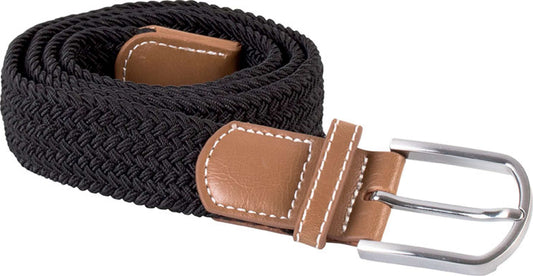 BRAIDED ELASTICATED BELT - Black - colorimageurl