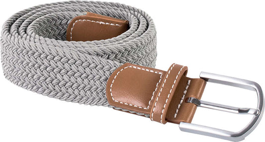 BRAIDED ELASTICATED BELT - Light Grey - colorimageurl