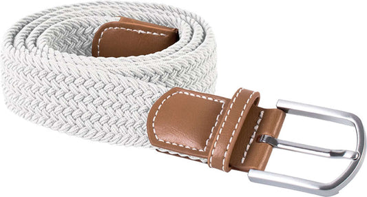 BRAIDED ELASTICATED BELT - White - colorimageurl